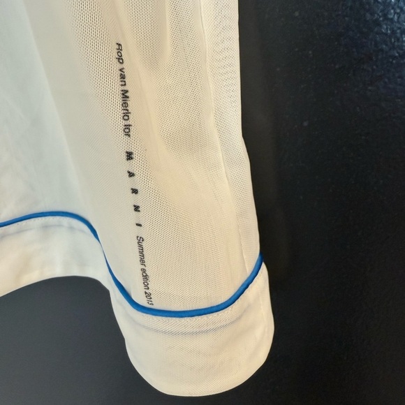 Marni size 8 EUC “Summertime 🦜” Saturday morn shear poly/cotton slight crop rare - Picture 10 of 16